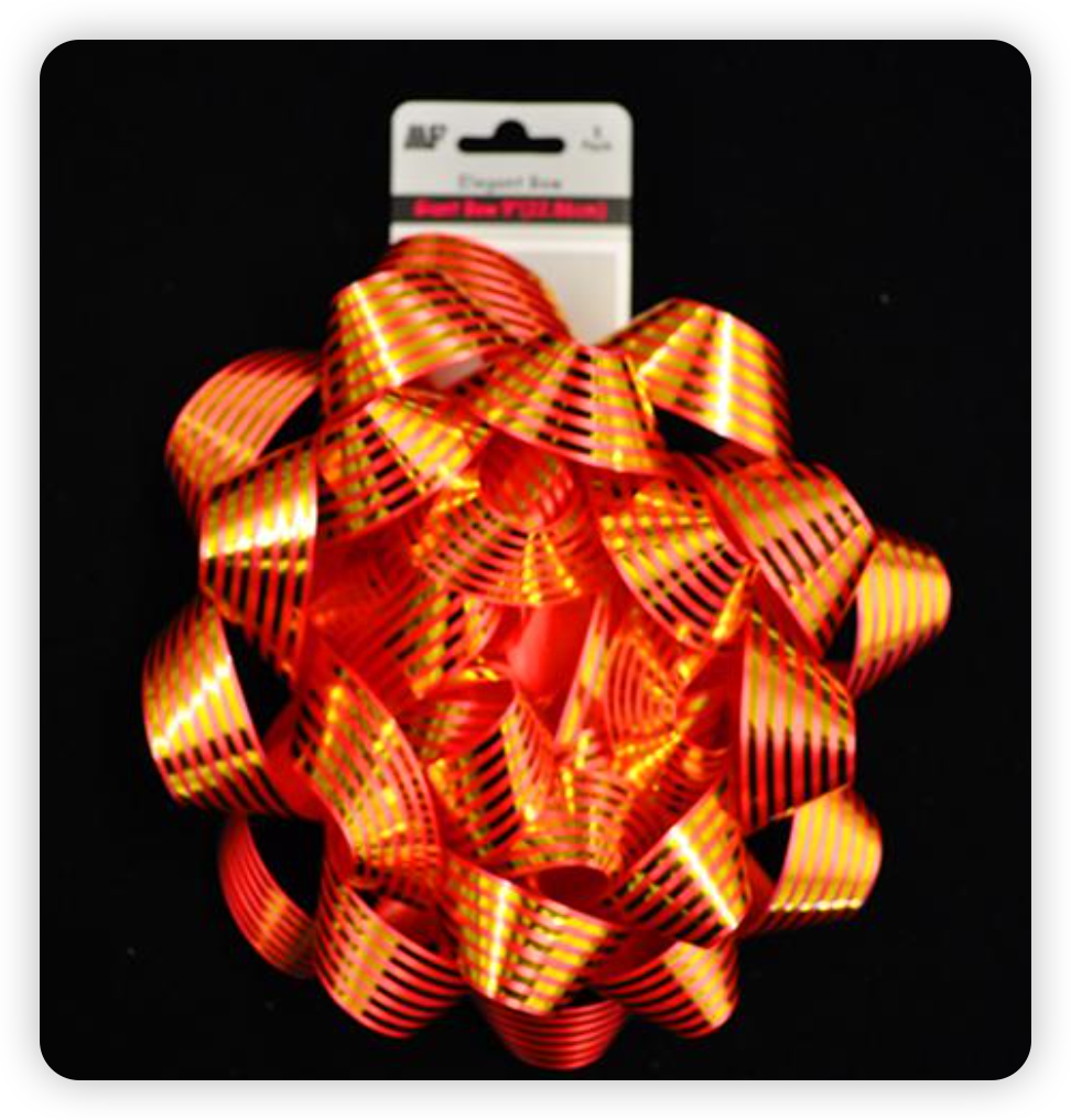 Jumbo Star Bow 9inch 25MMX30LOOPSx9"