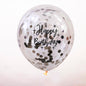 Confetti Balloons with Birthday Printed, 30cm, Pk6