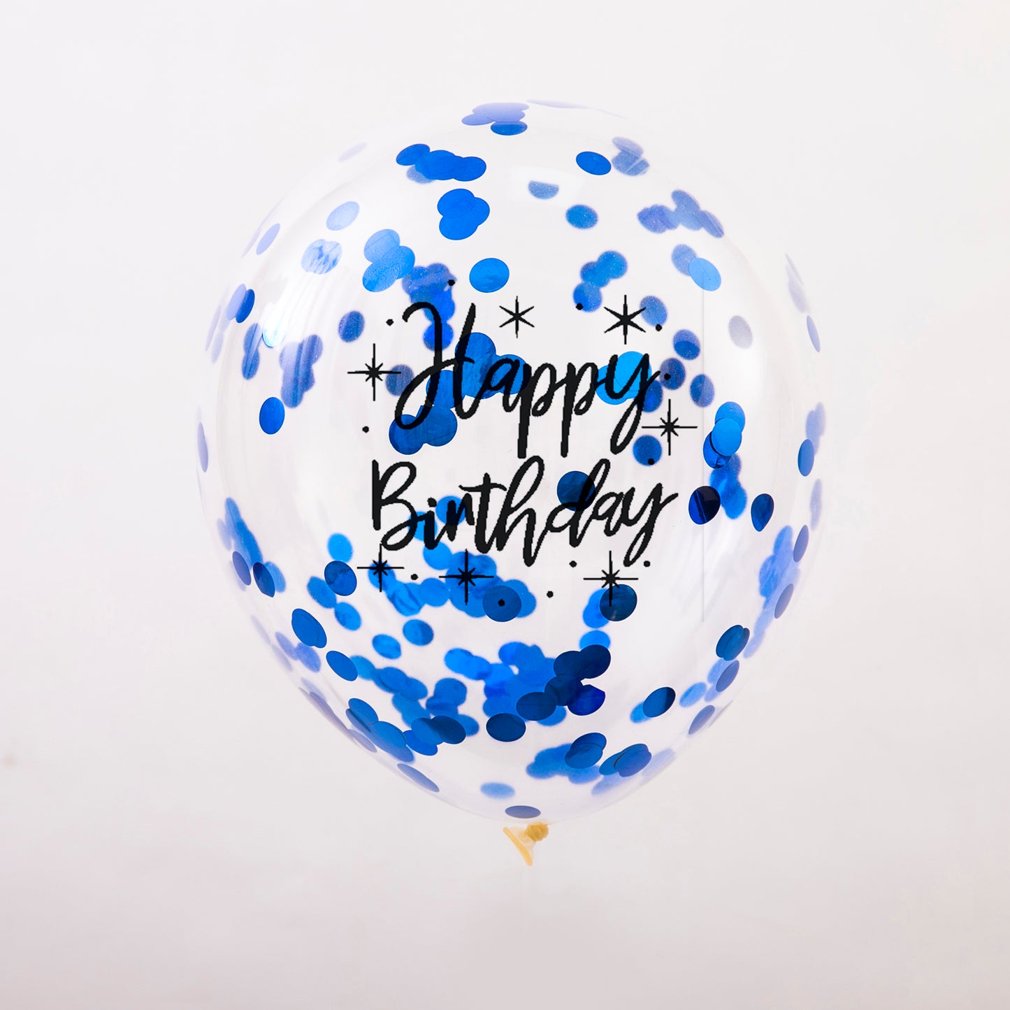 Confetti Balloons with Birthday Printed, 30cm, Pk6