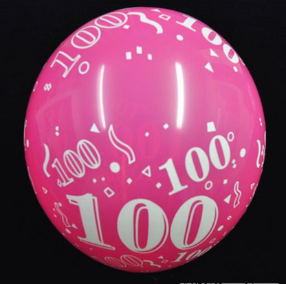 Full Print Balloons with age Pk6, 30cm