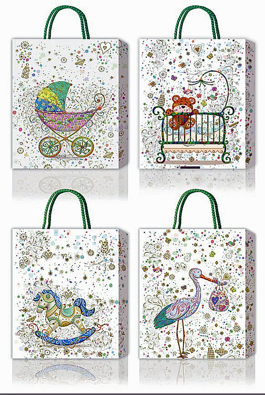 Premium Gift Bags, New Born Baby, Foil