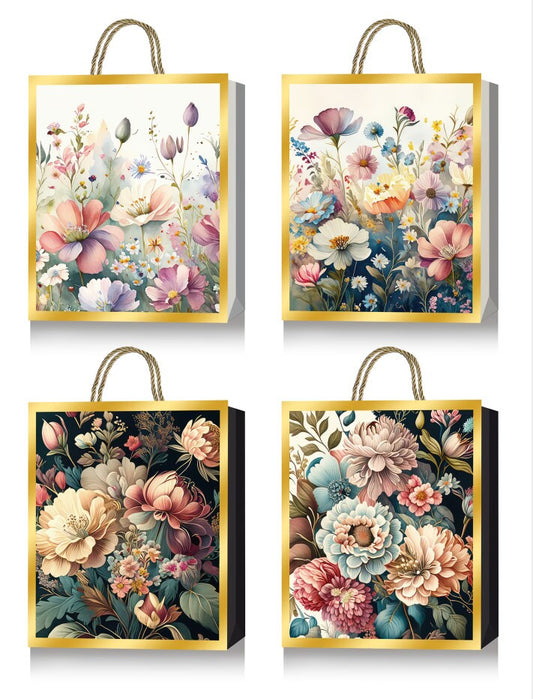 Premium Gift Bags, Hot Stamping Flower