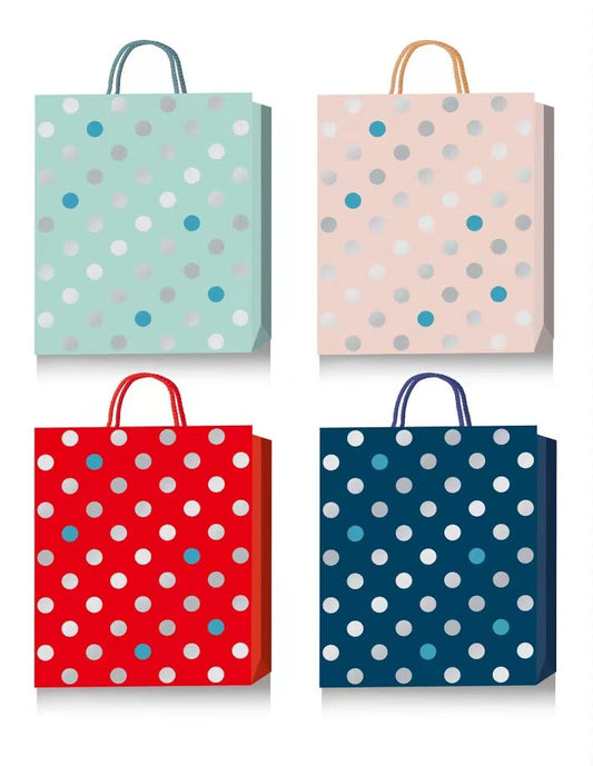 Premium Gift Bags, Foil Dots