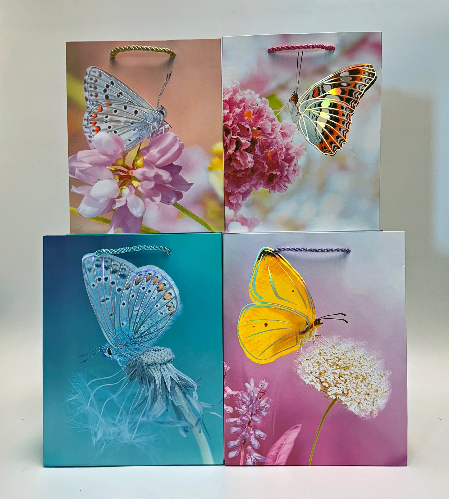 Premium Gift Bags, Vivid Butterfly Design