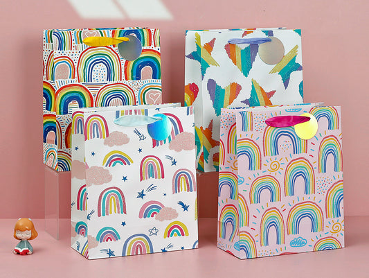 Premium Gift Bags, Rainbow Design