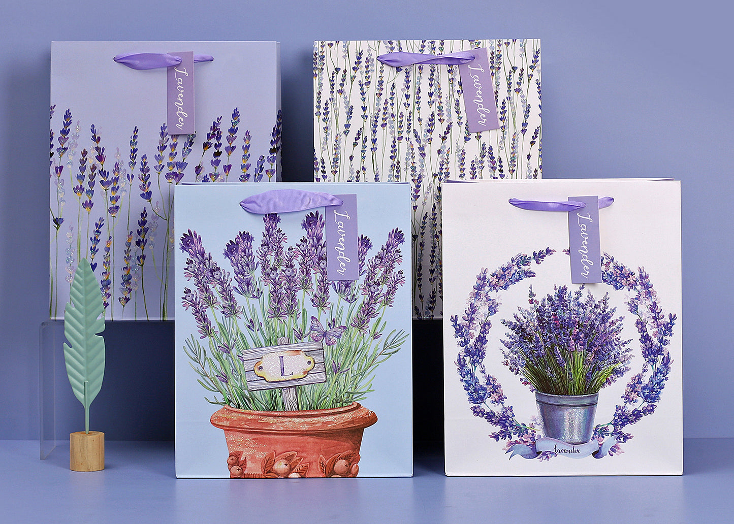 Premium Gift Bags, Lavender Design