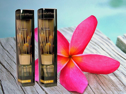 SCENTED OIL DIFFUSER FRANGIPANI INCLUDING 8 RATTAN STICK 50ml