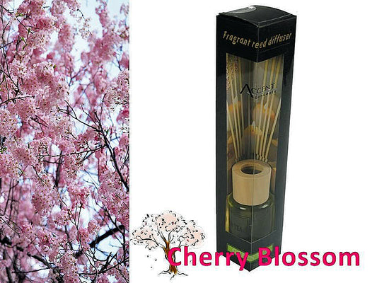 SCENTED OIL DIFFUSER CHERRY BLOSSOM INCLUDING 8 RATTAN STICK 50ml