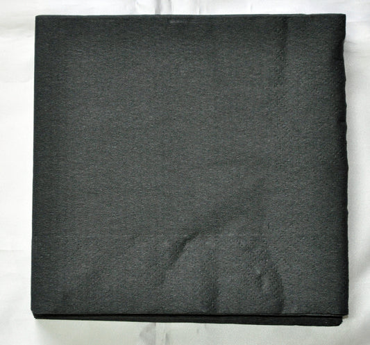 Napkins Black 33x33cm Pk20