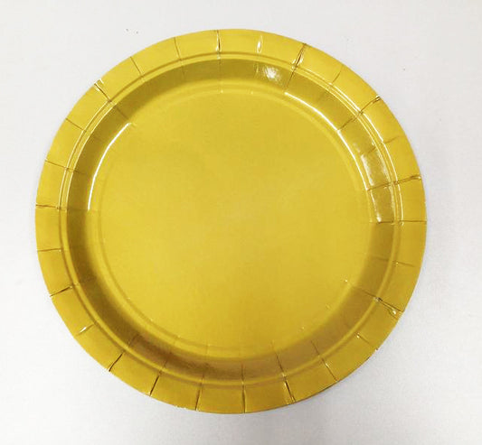 Plates Metallic Gold 9Inch Pk8