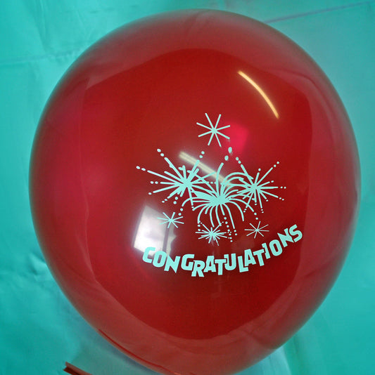 Balloons w/Congratulation 30cm, Pk10,