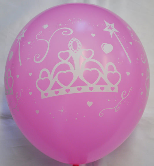 Full Print Balloon Princess 30cm, Pk6