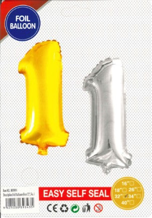 Foil Balloon With numbers 32'',80cm