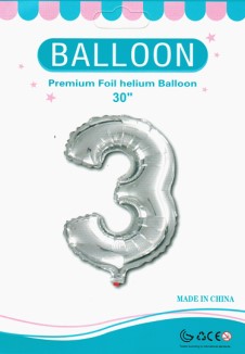 Foil Balloon With numbers 32'',80cm