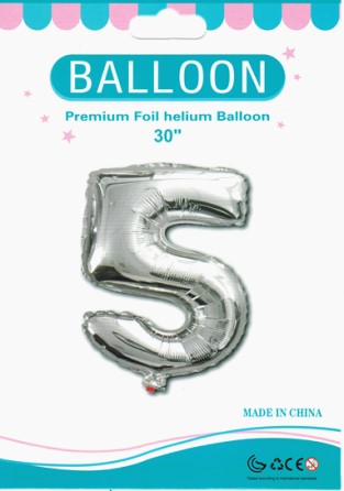 Foil Balloon With numbers 32'',80cm