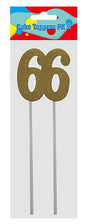 Cake Number Topper Silver/Gold 22cm, Pk2