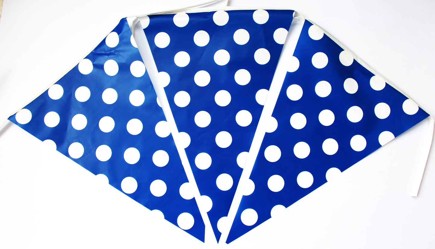 Bunting Flag W/Dot, 28cm/flat 5m length