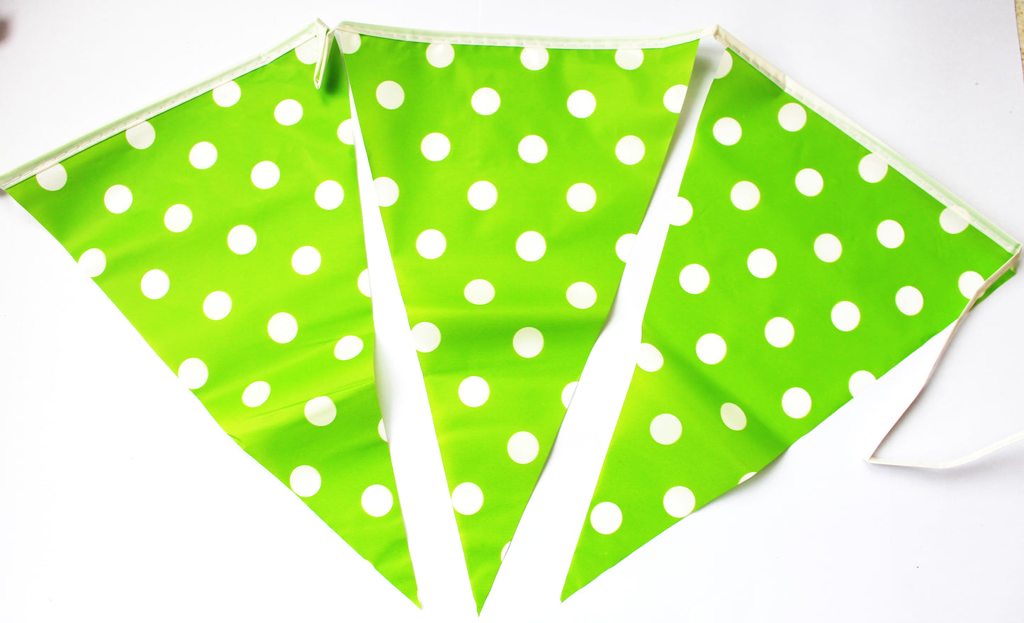 Bunting Flag W/Dot, 28cm/flat 5m length