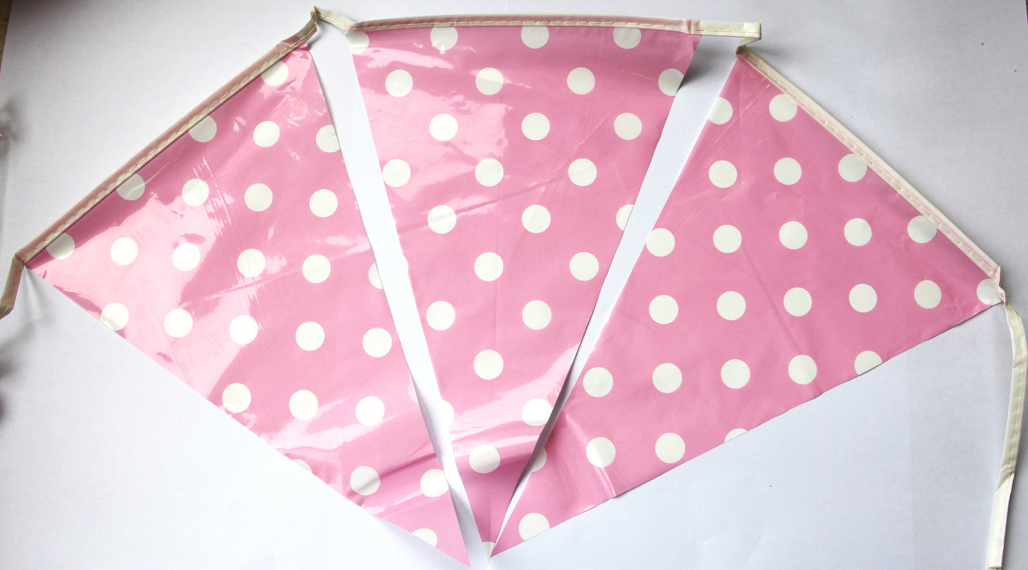 Bunting Flag W/Dot, 28cm/flat 5m length