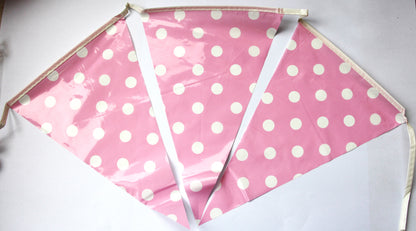 Bunting Flag W/Dot, 28cm/flat 5m length