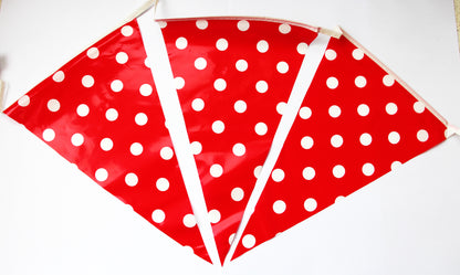 Bunting Flag W/Dot, 28cm/flat 5m length