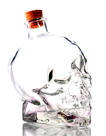 Glass Bottle Skull Medium 380ml