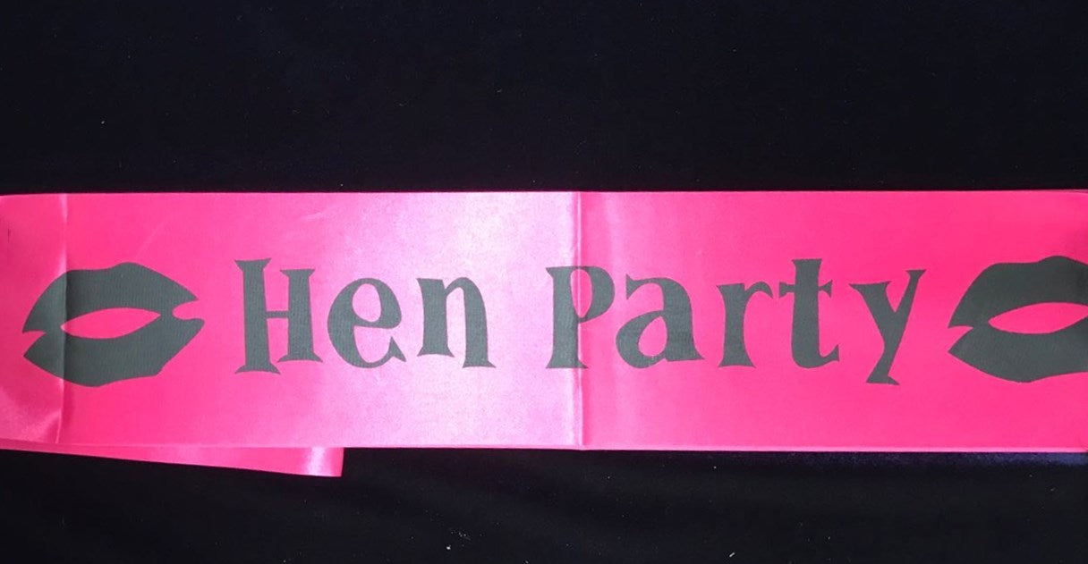 Hen_s Party Sash  Hot Pink 1pc/bag+header