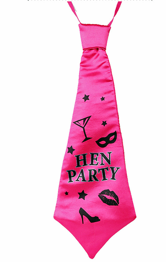 Hen's Party Hot Pink Tie, 14x38cm  1pc/Header Card,