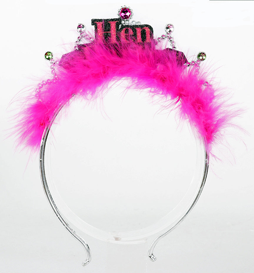 Hen's Party Crown, Hot Pink, 14x19cm  1pc/back card,