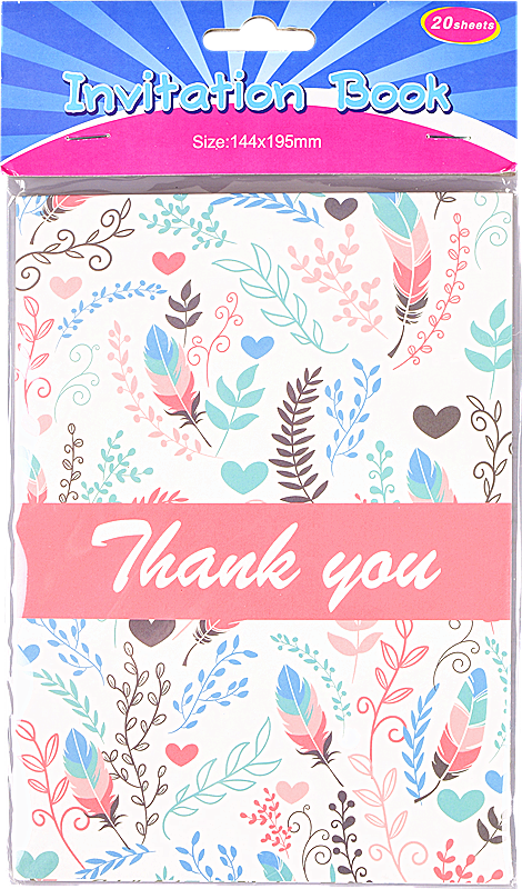 Thank You Pad 19.5X14.4CM Pk20