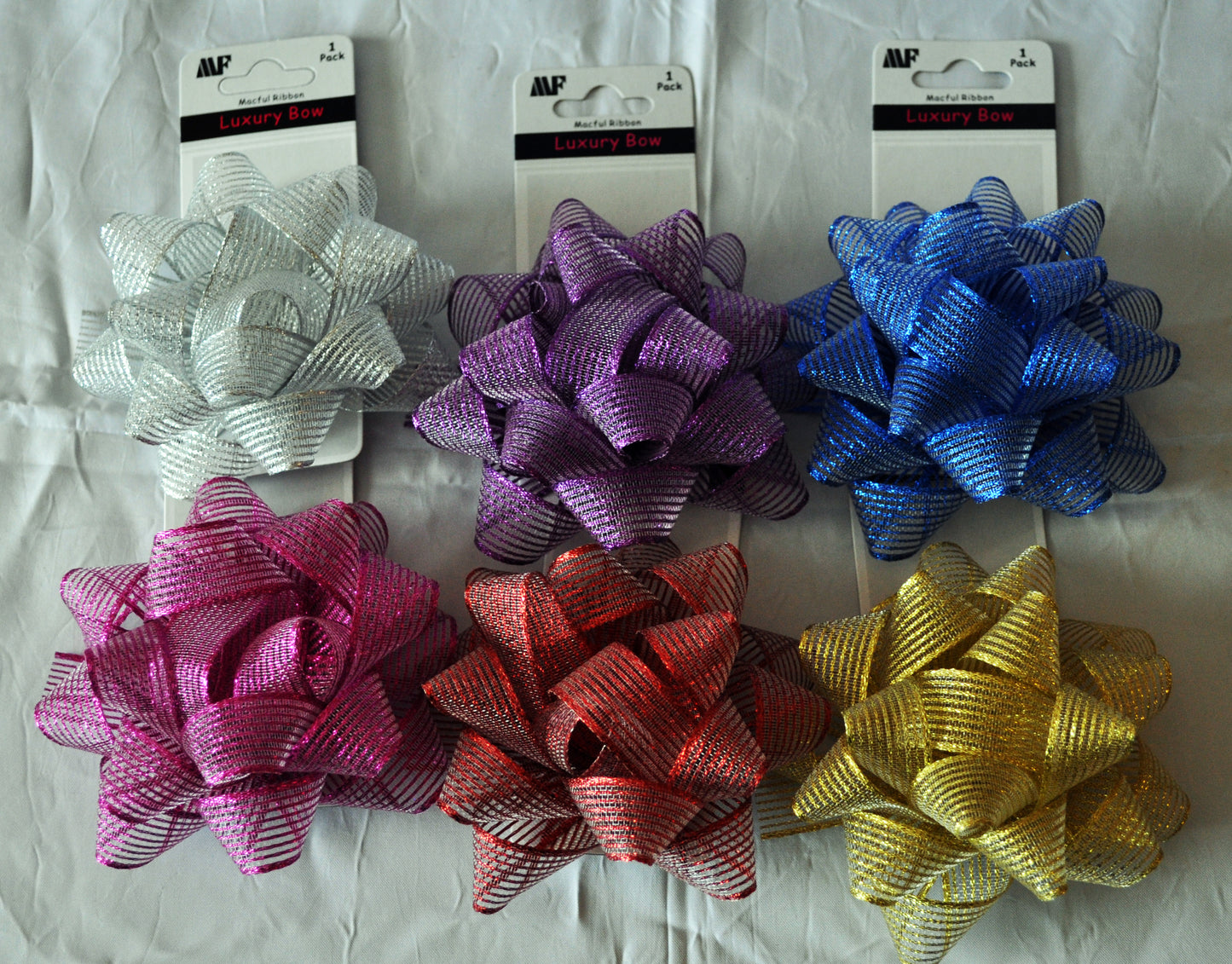 Luxury Sheer Stripe Bow 19mmx4.25"x18loops