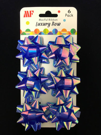 Star Bows 2.5inch Pk6