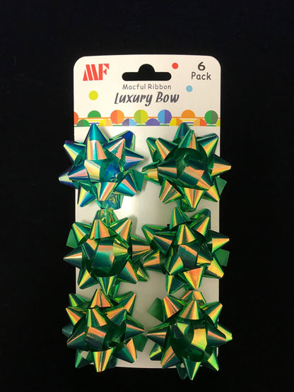 Star Bows 2.5inch Pk6