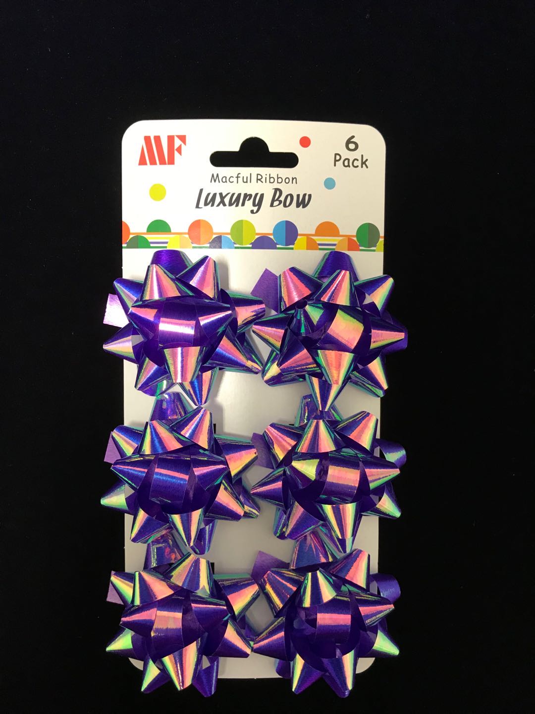 Star Bows 2.5inch Pk6