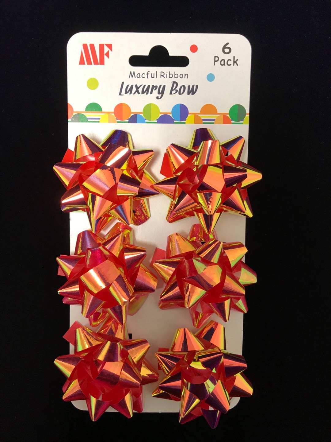 Star Bows 2.5inch Pk6