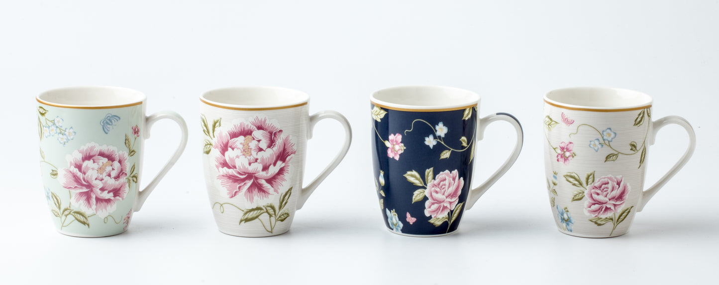 Coffee Mug Flower Design 340ml