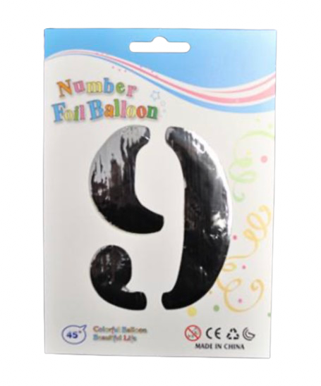 Number Foil Balloon Helium Grade, 45'' (110cm), 1pc/bag