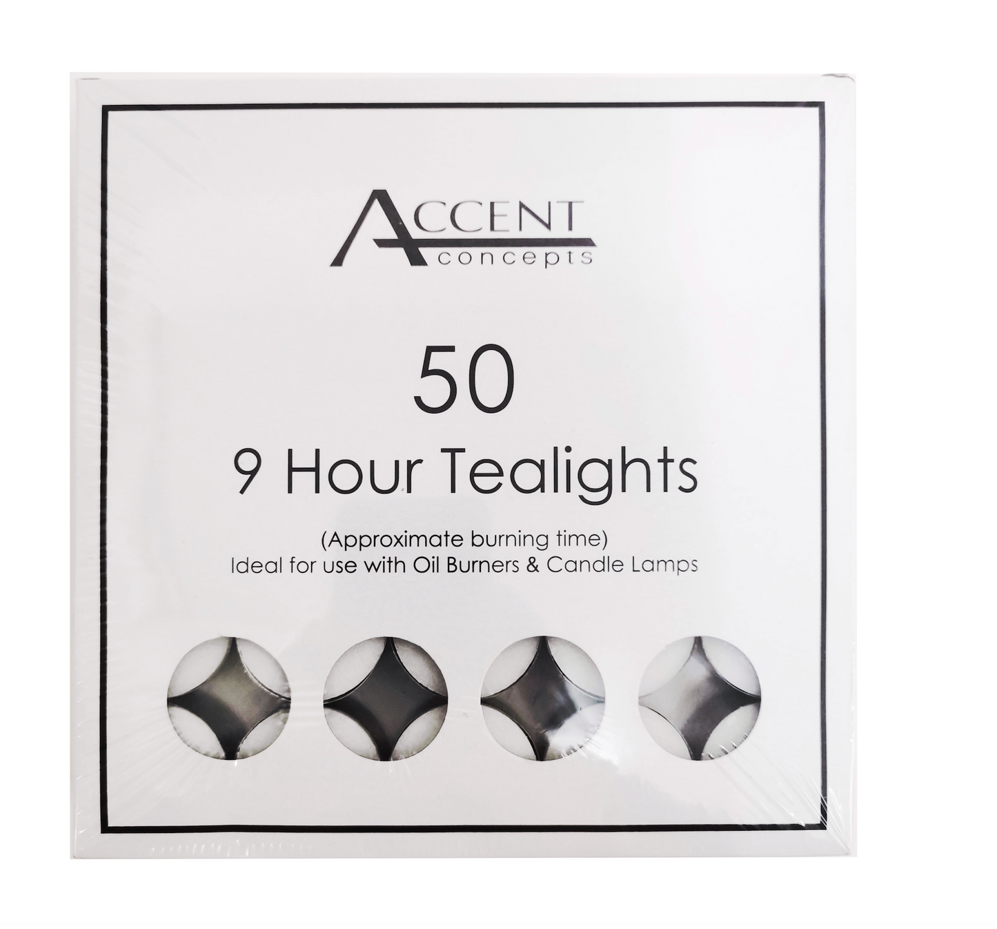 ACCENT 9 HOUR TEALIGHT Candles PK50