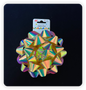 2 Tone Fluorescent Ribbon Star Bow 19mmx15cm