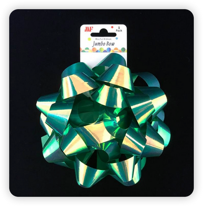 2 Tone Fluorescent Ribbon Star Bow 19mmx15cm
