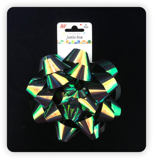 2 Tone Fluorescent Ribbon Star Bow 19mmx15cm